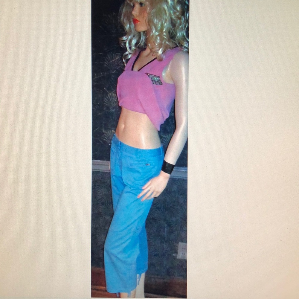 Victoria's Secret Blue Cropped Pants 4 NEW!